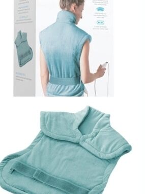 Pure Enrichment Pure Relief XL Back & Neck Heating Pad Sea Glass NEW 29"X 24"